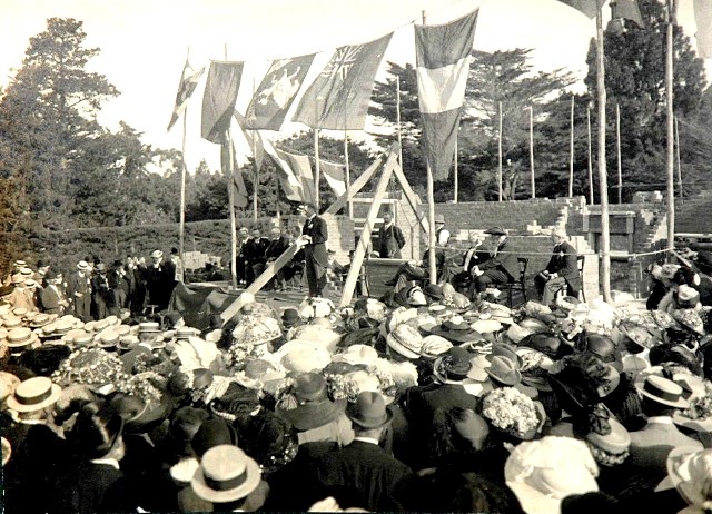 Foundation Stone Ceremony, Norman Morrison Memorial Hall on 6 Oct, 1911.